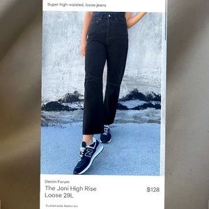 Black Rip Denim Forum The Joni High Rise Loose 29L